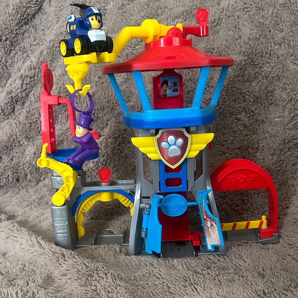 Paw Patrol Rescue Tower with Red, Blue, and Yellow